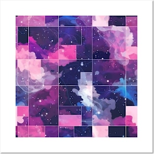 Boundless Cosmos - Infinite Nebula Seamless Pattern Posters and Art